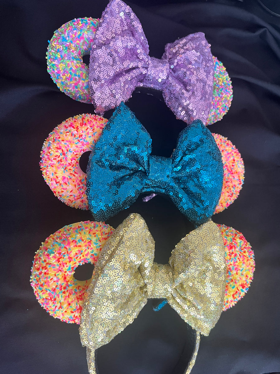 NWT Disney Parks Doughnut Donut Sprinkles Sequin Bow Minnie Ears Disney | Accessories | Nwt Disney Parks Doughnut Donut  main image 3