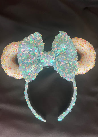 Donut Minnie Ears, Sequin Bow Minnie Ears