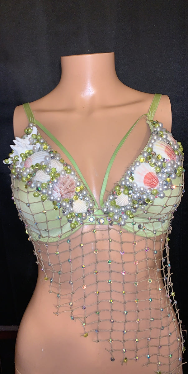 Las Vegas Raiders Bra with spike and crystals shoulder pads – mayrafabuleux