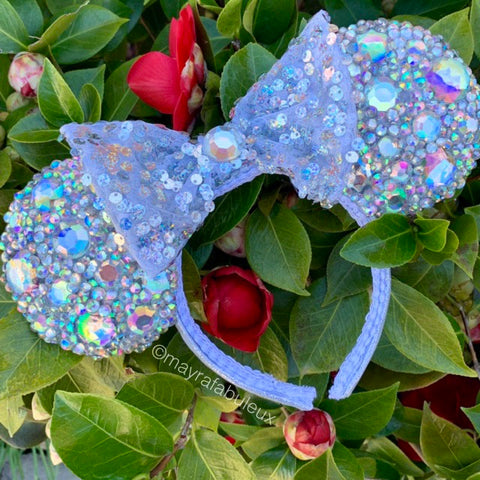 Iridescent AB Crystalized Minnie Ears, Mickey Ears, Minnie Mouse Ears