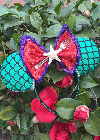 Ariel Minnie Ears, Mermaid Ears