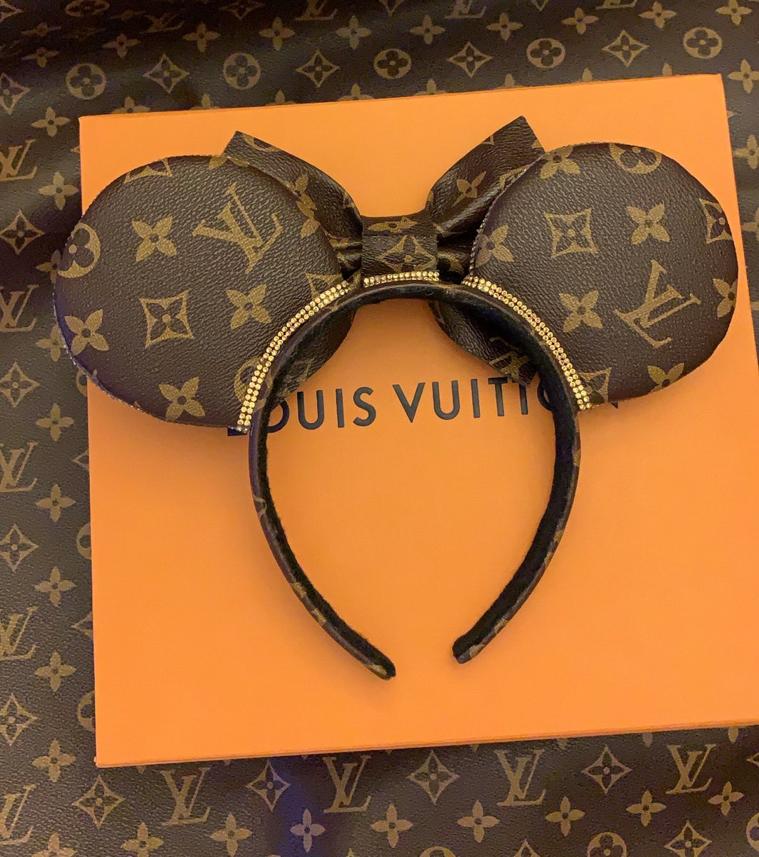 Louis V Leather Minnie Ears, Crystal Minnie Ears mayrafabuleux