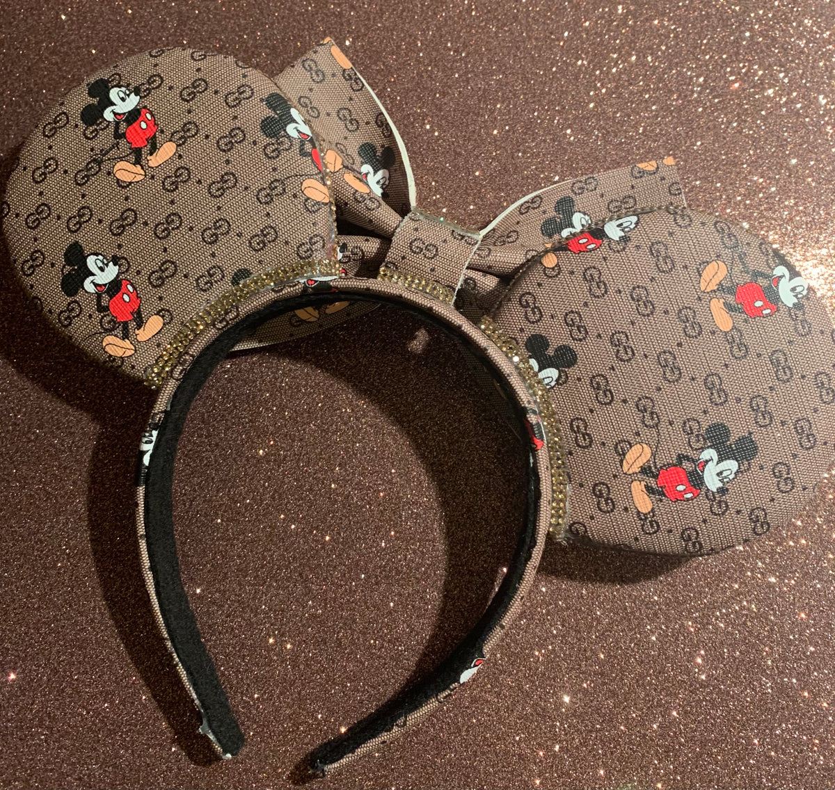GG Canvas Minnie Ears, Crystal Minnie Ears, GG Canvas Mickey Ears Hat