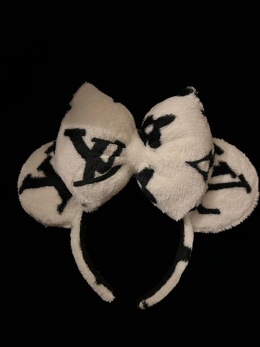 Custom White Louis Vuitton Minnie Mouse Ears