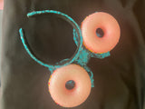 Blue Sequin Bow Donut Minnie Ears