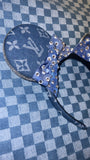 Crystal Denim Bows Minnie Ears