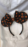 Orange and Black Leather Minnie Ears