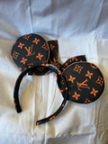Orange and Black Leather Minnie Ears