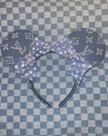 Crystal Denim Bows Minnie Ears