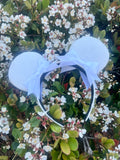 White G G Canvas Minnie Ears with Bows