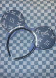 Crystal Denim Bows Minnie Ears