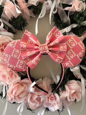 Pink and White CC Minnie Ears