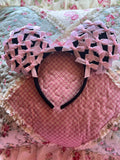 Pink Bows Minnie Ears, Coquette Minnie Ears