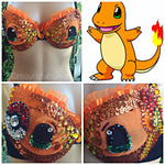 Charmander Inspired  Rave Bra