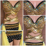 Egyptian Glam Rave Bra and Shorts Complete Outfit