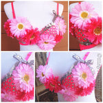 Pink Daisy Rave Bra