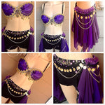 Gypsy/ Fortune Teller Outfit: Bra and Garter Belt Skirt and Shorts