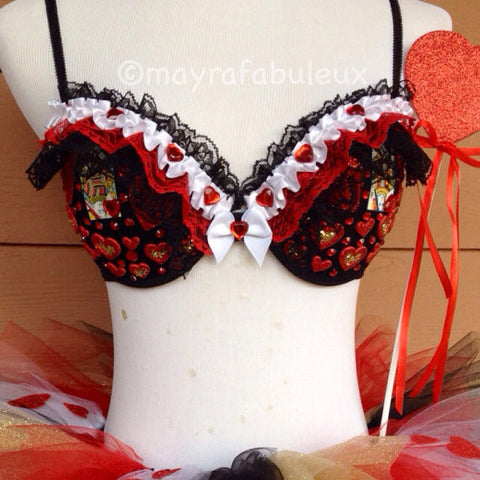 Queen Of Hearts Rave Bra