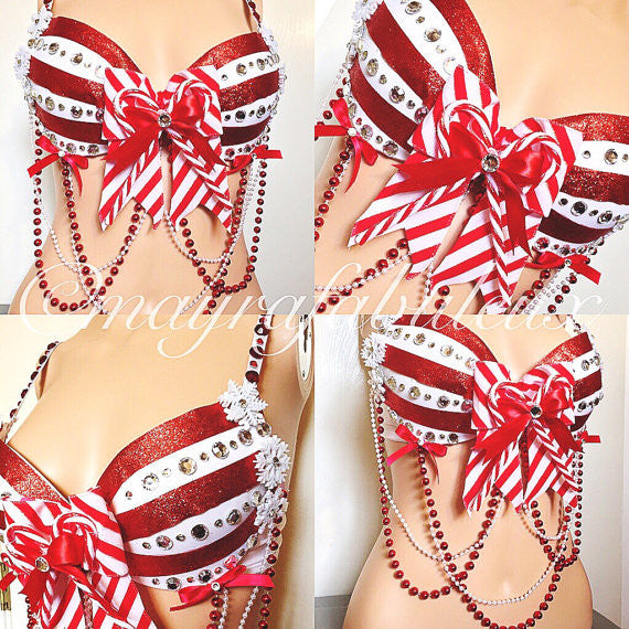 Candy Cane Inspired Bra  mayrafabuleux