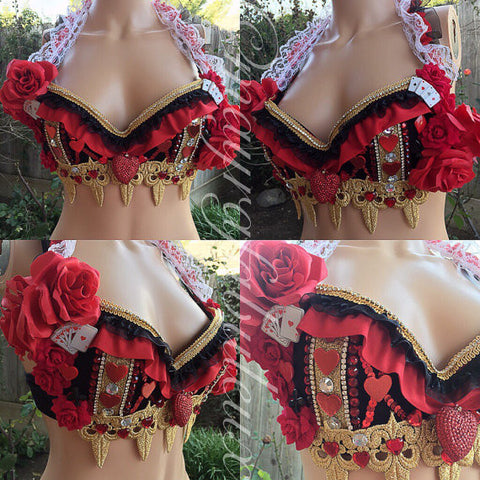 Deluxe Queen Of Hearts Rave Bra