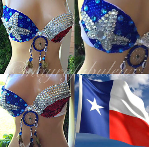 Texas Flag Bra with dream catcher