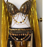 Egyptian Inspired Bra and Shorts Outfit