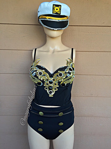 Sailor Outfit: Hat, Bustier and High Waisted Bottoms