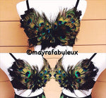 Peacock Feather Bra