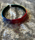 Rainbow Leather Non Slip Headband