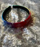 Rainbow Leather Louis V Non Slip Headband