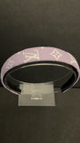 Purple and White Leather Louis V Non Slip Headband