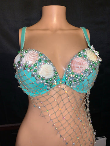 Hot Pink Mermaid Bra, Mermaid Rave Bra – mayrafabuleux