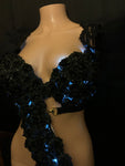 Light Up Black Roses monokini Bra Top