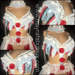 Pennywise from It Rave Bra and Matching Garter Belt - Halloween Costume
