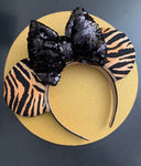 Tiger Print Minnie Ears, Crystal Minnie Ears