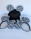Lady D Canvas Minnie Ears, Mickey Hats, Designer Minnie Ears