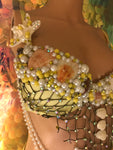 Yellow Mermaid Rave Bra and Skirt - Complete Rave Outfit