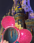 Pink Princess Aurora Minnie Ears, Aurora Crown Minnie Ears