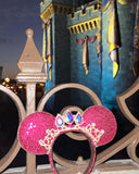 Pink Princess Aurora Minnie Ears, Aurora Crown Minnie Ears