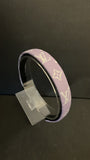 Purple and White Leather Non Slip Headband