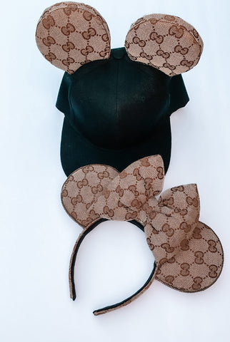 GG Canvas Minnie Ears, Crystal Minnie Ears, GG Canvas Mickey Ears Hat