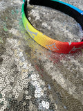 Rainbow Leather Non Slip Headband