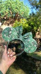 Green Fronds Louis V Minnie Ears, Designer Minnie Ears