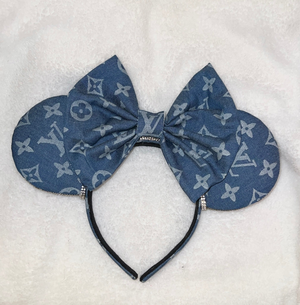 Louis V Non Slip Minnie Ears, Crystal Minnie Ears