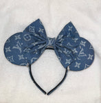 Denim Minnie Ears, Crystal Minnie Ears