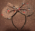 GG Leather Minnie Ears, Crystal Minnie Ears