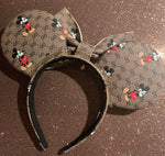 GG Leather Minnie Ears, Crystal Minnie Ears