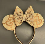 GG Canvas (Jumbo Print) Minnie Ears, Designer Minnie Ears