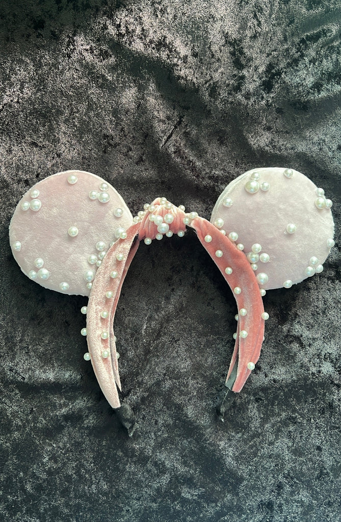 Pearl Mickey Ears, Knotted Headband Mickey Ears – mayrafabuleux