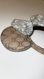 Silver Bow G G Canvas Minnie Ears, Crystal Minnie Ears